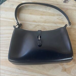 Ann Taylor Black Leather Shoulder Bag
